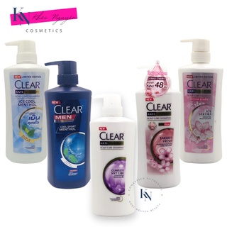Dầu Gội Đầu Clear Thái Lan Men, Clear Bạc Hà, Clear Hoa Anh Đào, Clear Sakura Chai 435ml/450ml/480ml