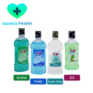 Nước súc miệng TB (TRAPHACO) - Thơm miệng, sạch khuẩn, trắng răng, ngừa đau họng, sâu răng, chảy máu chân răng, (T-B)