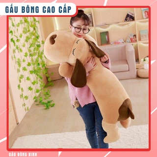 Gấu Bông Chó Mũi Tim Siêu To Đáng Yêu, Thú Nhồi Bông Ôm Ngủ Size 1m/1m3 Hàng Cao Cấp