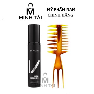 Xịt Dưỡng Tóc , Xịt Tạo Phồng Pre-Styling BY VILAIN Side Kick Zero 155ml - Hàng Chính Hãng + Lược Chải Tóc Texture