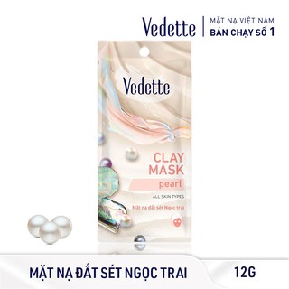 Mặt Nạ Đất Sét Ngọc Trai 12g VEDETTE - THANH LỌC &amp; TƯƠI TRẺ LÀN DA - TPM273