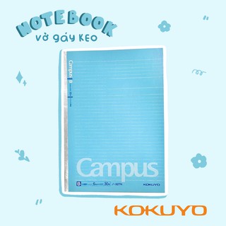 Vở Gáy Keo Nhập Khẩu Kẻ Ngang Có Chấm Campus 60-80 Trang Khổ B5/A4