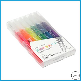 BESGU Straight Liquid Highlighter Set 6 Bút dạ chống nước Nét viết Mịn