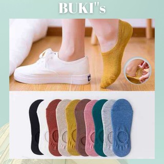 Vớ Nữ ❤️FREESHIP❤️ Tất Nữ Vintage Cổ Ngắn - Tất Nũ Trơn Gót Đính Silicon Chống Trượt