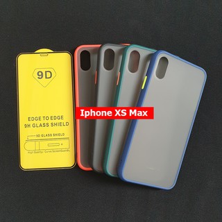 Ốp lưng Iphone XS Max nhám viền màu