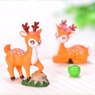 Tượng hươu sao nhỏ làm tiểu cảnh, mô hình trang trí
