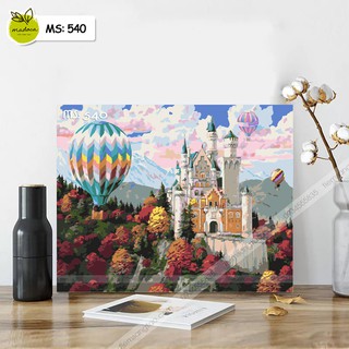 Tranh tô màu lâu đài giữa rừng T540