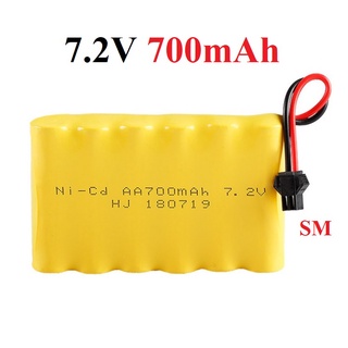 Pin sạc Ni-cd AA 7.2V 700mAh, cổng nối SM - Dùng cho xe, tàu thuyền điều khiển