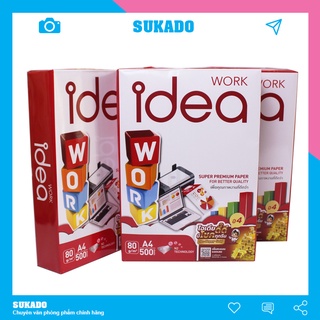 Giấy in A4 Idea 80gsm dày 500 tờ nhập khẩu Thái Lan SUKADO