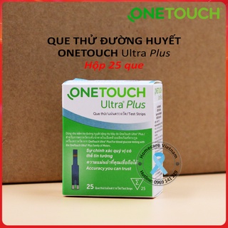 Que thử đường huyết OneTouch Ultra Plus Flex ⚡ Sản xuất tại Anh, hộp 25 que thử
