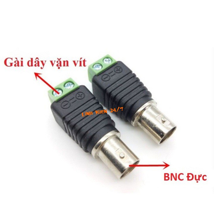 Jack BNC Đực Đầu Vặn Ốc Cho Camera