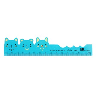 Thước Nhựa Trong 15cm Cute Bear