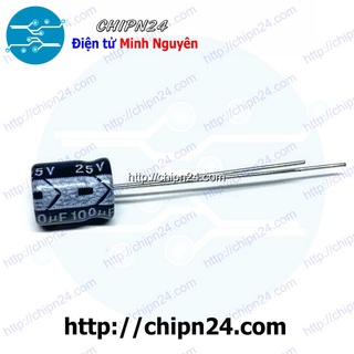 [10 CON] Tụ hóa 100uF 25V (5x11mm)