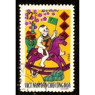 Tem sưu tập MS 184 Tem CTO Việt Nam Tết Bính Ngọ 1966