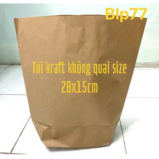 TÚI GIẤY KRAFT KHÔNG QUAI size 20x15cm - túi xi măng đựng hàng