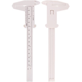 Thước Kẹp Nhựa dùng trong phun xăm đo chân mày màu trắng 150mm