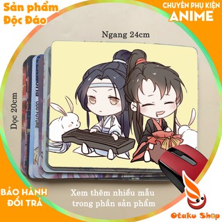 <18 mẫu 2 bộ> Lót chuột máy tính Anime Bungou Stray Dogs, Ma Đạo cỡ bàn di chuột lớn 20x24cm chất liệu mouse pad cao su