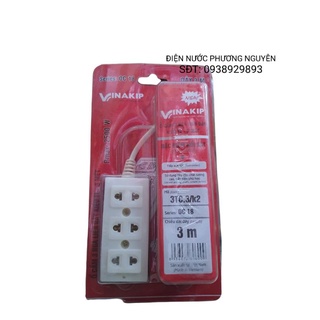 *HÀNG CHÍNH HÃNG* Ổ CẮM 3 NGẢ LIỀN DÂY KIỂU TL – 3M VINAKIP