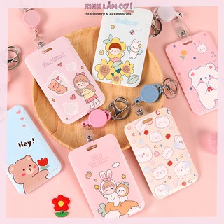 Thẻ Đeo Bảng Tên Học Sinh, Dây Đeo Thể Kéo Rút và Có Móc Khóa Siêu Tiện Dụng [Xinh Lắm Cơ Í]