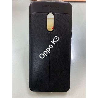 Ốp lưng dẻo cho OPPO K3 vân giả da chống sốc Auto Focus