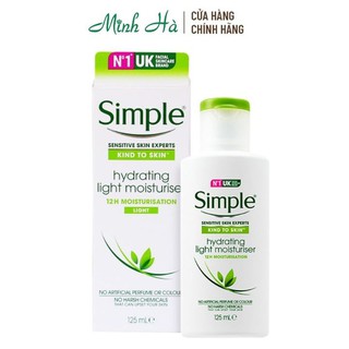 Sữa dưỡng ẩm Simple Hydrating Light Moisturiser 125ml dành cho da nhạy cảm