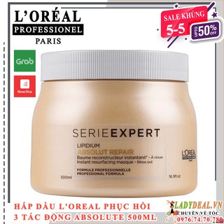 HẤP DẦU L'OREAL PHỤC HỒI 3 TÁC ĐỘNG ABSOLUTE 500ML | LADYDEAL.VN