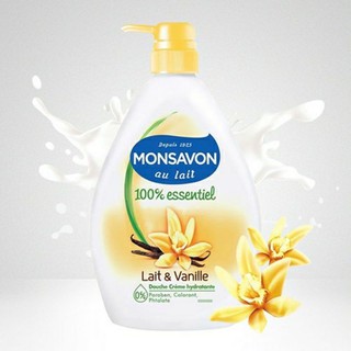 Sữa tắm tinh chất sữa và hoa Vani Monsavon Lait Essentiel Vannille 1000ml