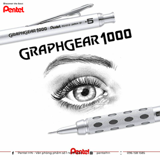 (Chuyển Được Độ B) Bút Chì Kim Bấm Kỹ Thuật Chuyên Nghiệp Pentel Graphgear 1000 | Vẽ Phác Thảo, Kiến Trúc, Mỹ Thuật