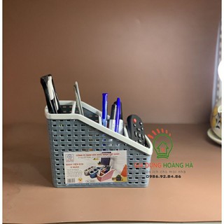 Khay 4 ngăn đa năng mini  đựng mỹ phẩm bút điều khiển điện thoại - Kệ nhựa để bàn đựng đồ tiện ích