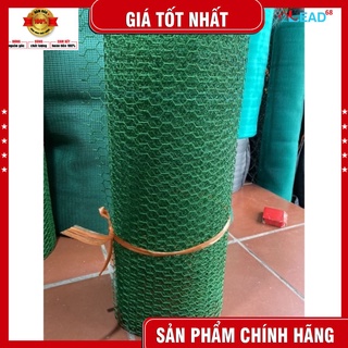 1m lứoi mắt cáo , lứoi sắt bọc nhựa màu xanh khổ cao 60cm ( giá bán 1m)