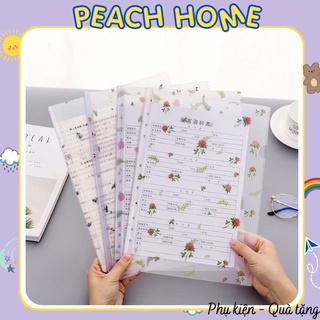File Đựng Tài Liệu Rút Gáy A4 Tiện Lợi Họa Tiết Hoa Lá Đẹp Mắt Dành Cho Học Sinh Kẹp Gài Gáy Giấy