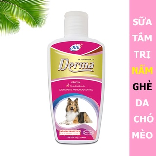 Sữa tắm trị nấm, ghẻ da cho chó mèo - Bio Shampoo Dema (Chai 200ml)
