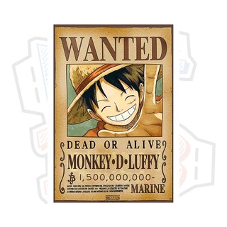 Poster truy nã Luffy Mũ Rơm (Timeskip) - One Piece