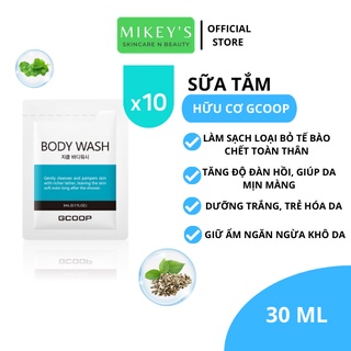 Sample sữa tắm DƯỠNG ẨM TRẮNG DA GCOOP Mikeybeauty92 Hàn Quốc chiết xuất thiên nhiên 100% (10 gói)