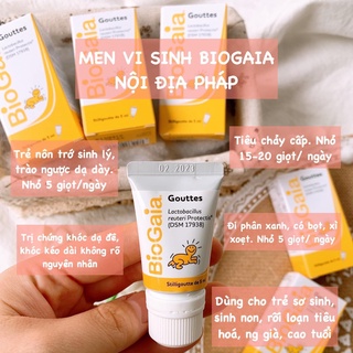 Men vi sinh BioGaia 5ml, hàng Pháp