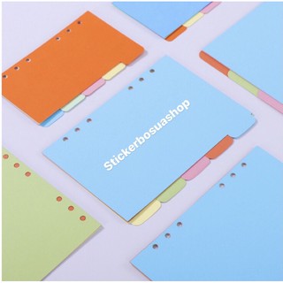 Set 5 bìa phân trang A7 A6 A5 A4 cho sổ còng planner bullet journal màu nhẹ nhàng pastel cực xinh