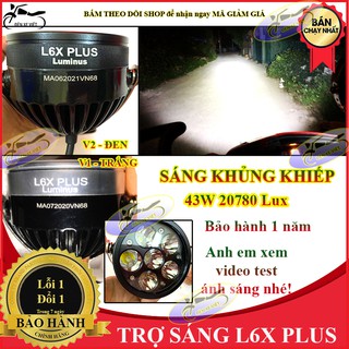 [CÓ VIDEO] HÀNG KHỦNG Đèn trợ sáng L6X PLUS SIÊU SÁNG công suất tiêu thụ 43W độ sáng 20780 Lux lắp được cho mọi loại xe