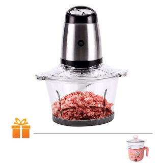 Máy Xay Thịt Đa Năng Cối Thủy Tinh Mishio MK273 2L | TẶNG: 1 Ca Nấu Đa Năng Mini