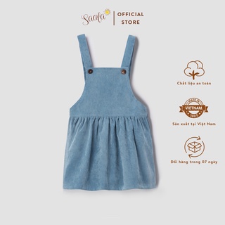 Chân Váy Yếm Bé Gái Phong Cách Hàn Quốc Dễ Thương Chất Liệu Vải Nhung Cao Cấp - JAXINE PINAFORE- SCD002 - SAOLA CLOTHING