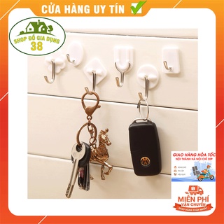 [C30] Móc Treo Đồ Dán Tường Bằng Nhựa Màu Trắng Cỡ Nhỏ Tiện Dụng Cho Nhà Bếp / Phòng Tắm