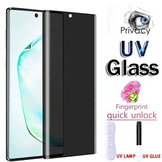 UV Kính cường lực chống nhìn trộm bảo vệ màn hình cho Samsung Galaxy S22 S21 S20 Ultra S10 Note 20 10 Ultra