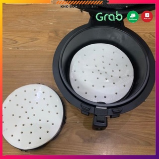 100 tờ giấy nến đục lỗ lót nồi chiên không dầu, hấp bánh bao, Giấy nến tròn lót xửng hấp