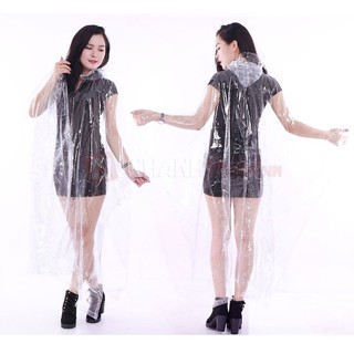 combo 10 áo mưa trong suốt 1 đầu
