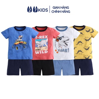 Bộ quần áo thun ngắn tay cho bé trai 27Kids đồ bộ nam cho trẻ từ 2-10 tuổi BSSE4