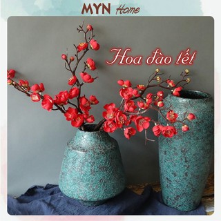 Hoa đào lụa hoa đào giả hoa lụa cao cấp dài 60cm