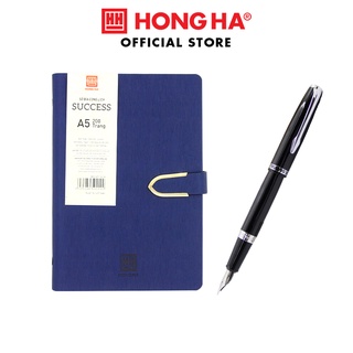 Combo quà tặng Sổ da bìa còng cao cấp Success Hồng Hà &amp; bút ký cao cấp Trường Sơn (9229 + 9041)