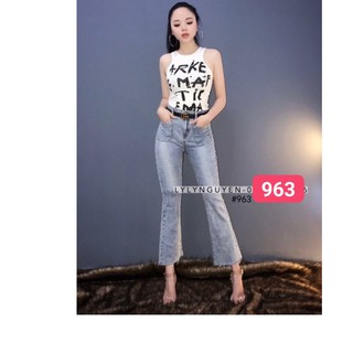 quần jean ống loe sang chảnh cho các nàng 963 - AA có màu đen