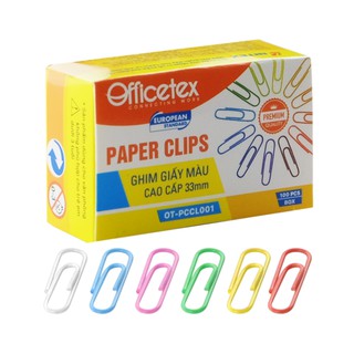 [giao 2h]GHIM GIẤY MÀU CAO CẤP 33MM OT-PCCL001