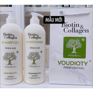BIOTIN COLLAGEN  - Cặp Dầu Gội Dầu xả Chống Rụng Kích Thích Mọc Tóc Siêu Mềm Mượt Biotin &amp; Collagen