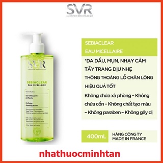 Nước Tẩy Trang SVR Sebiaclear Eau Micellaire Dành Cho Da Nhạy Cảm, Da Dầu